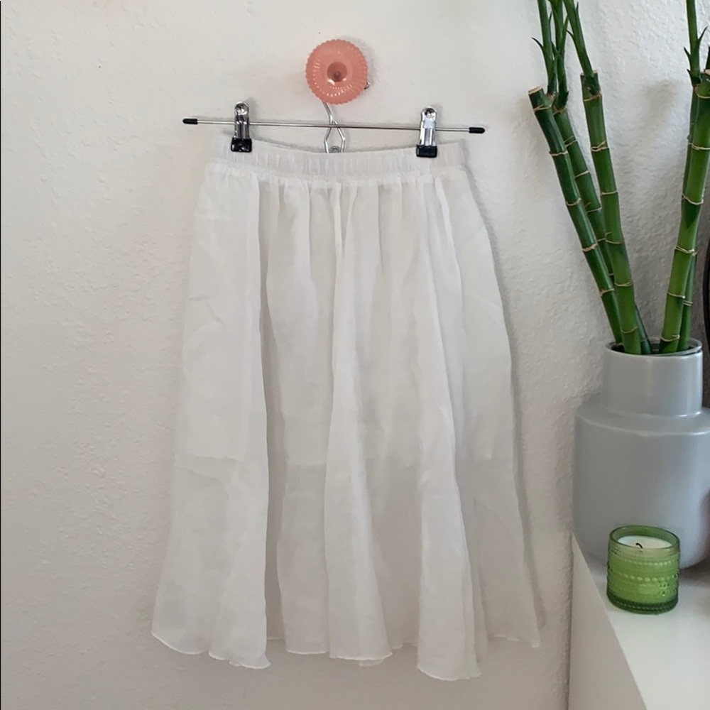 white midi skirt